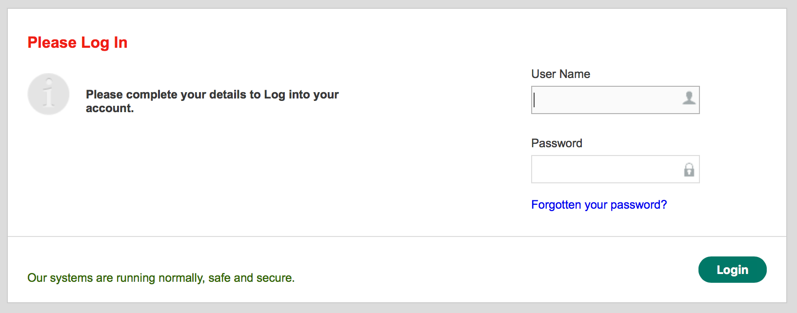 Login with your username and password