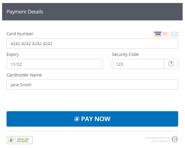 WooCommerce Global Payments HPP New customer checkout