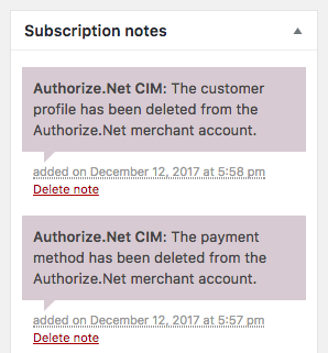 WooCommerce Authorize.Net CIM webhook notifications