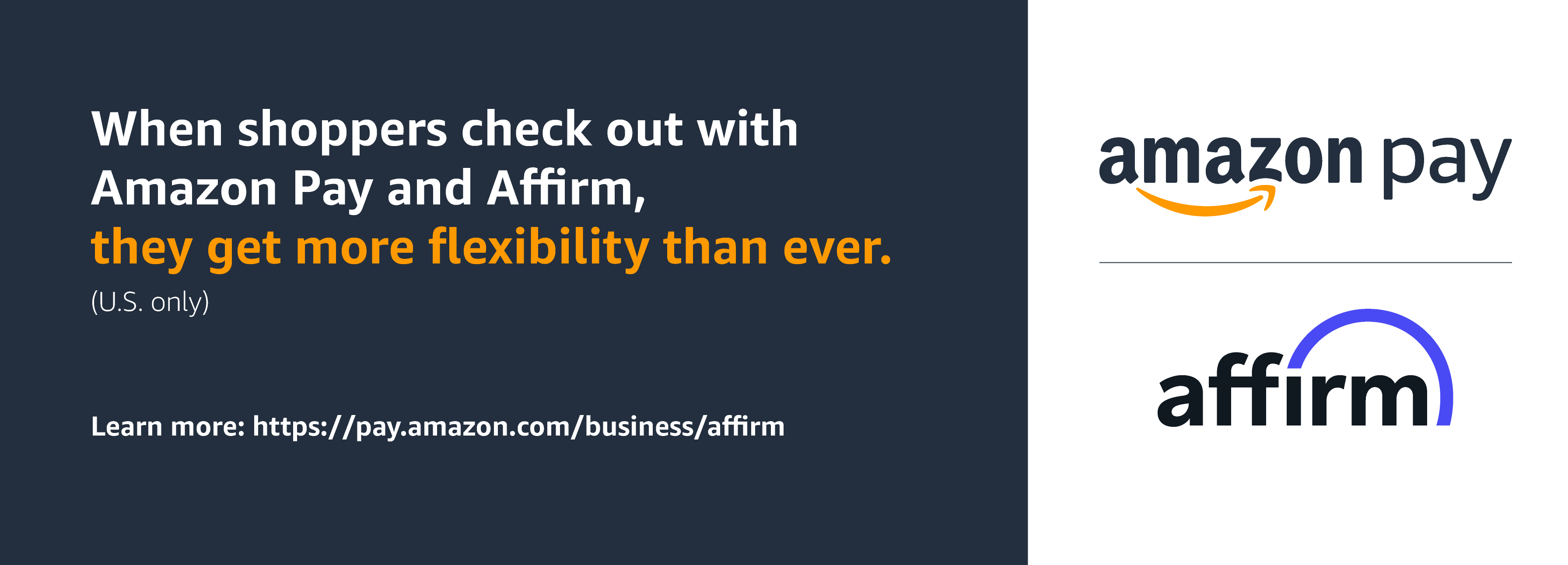 Affirm and Amazon Pay banner