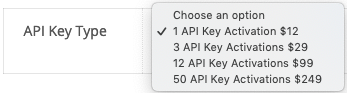 WooCommerce API Manager API Key Type