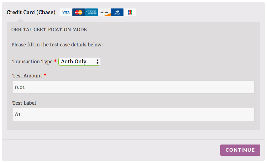 WooCommerce Chase Paymentech Select transaction type