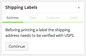 Shipping Labels meta box
