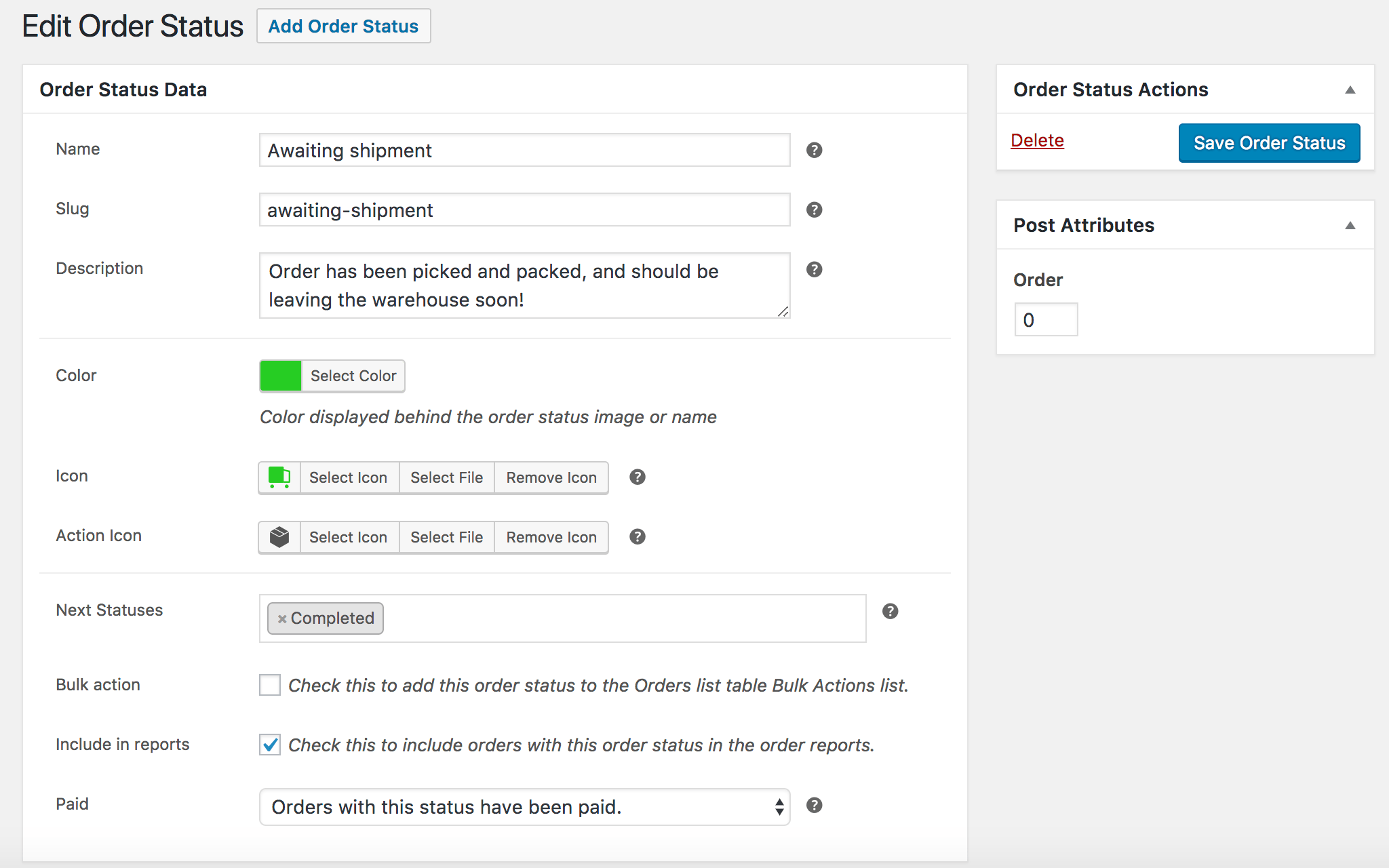 WooCommerce Order Status Manager: Create a Status