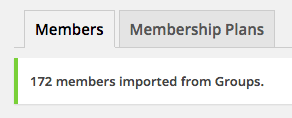 WooCommerce Memberships groups imported
