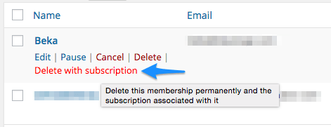 WooCommerce Memberships Delete with Subscription 2