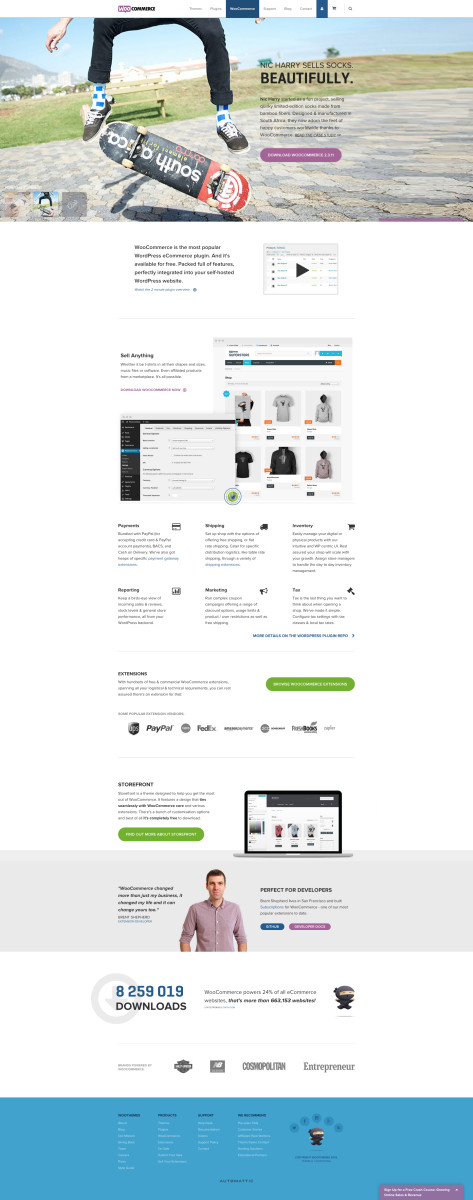 Flashback to the original WooCommerce page.