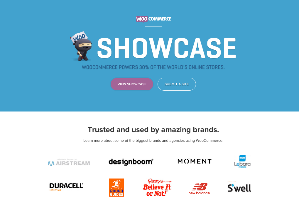 The WooCommerce Showcase, just one of our many recent projects.
