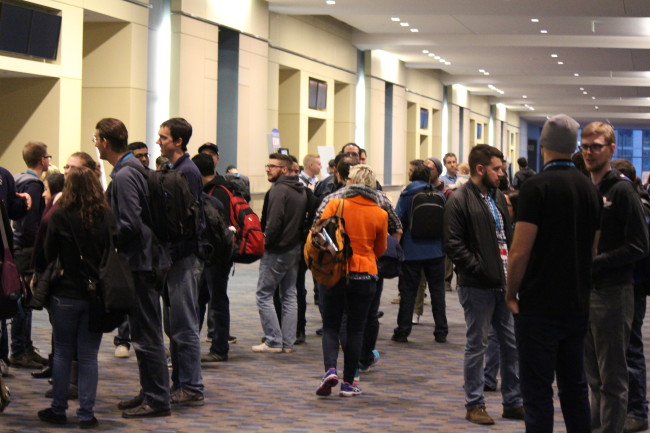 A glimpse at one of the busy halls over the weekend. (Photo by xxxx)