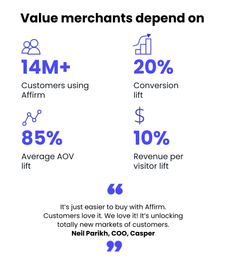 Affirm - Value merchants depend on