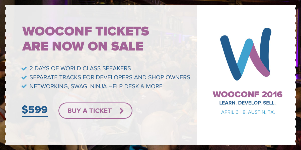 Buy a ticket to WooConf