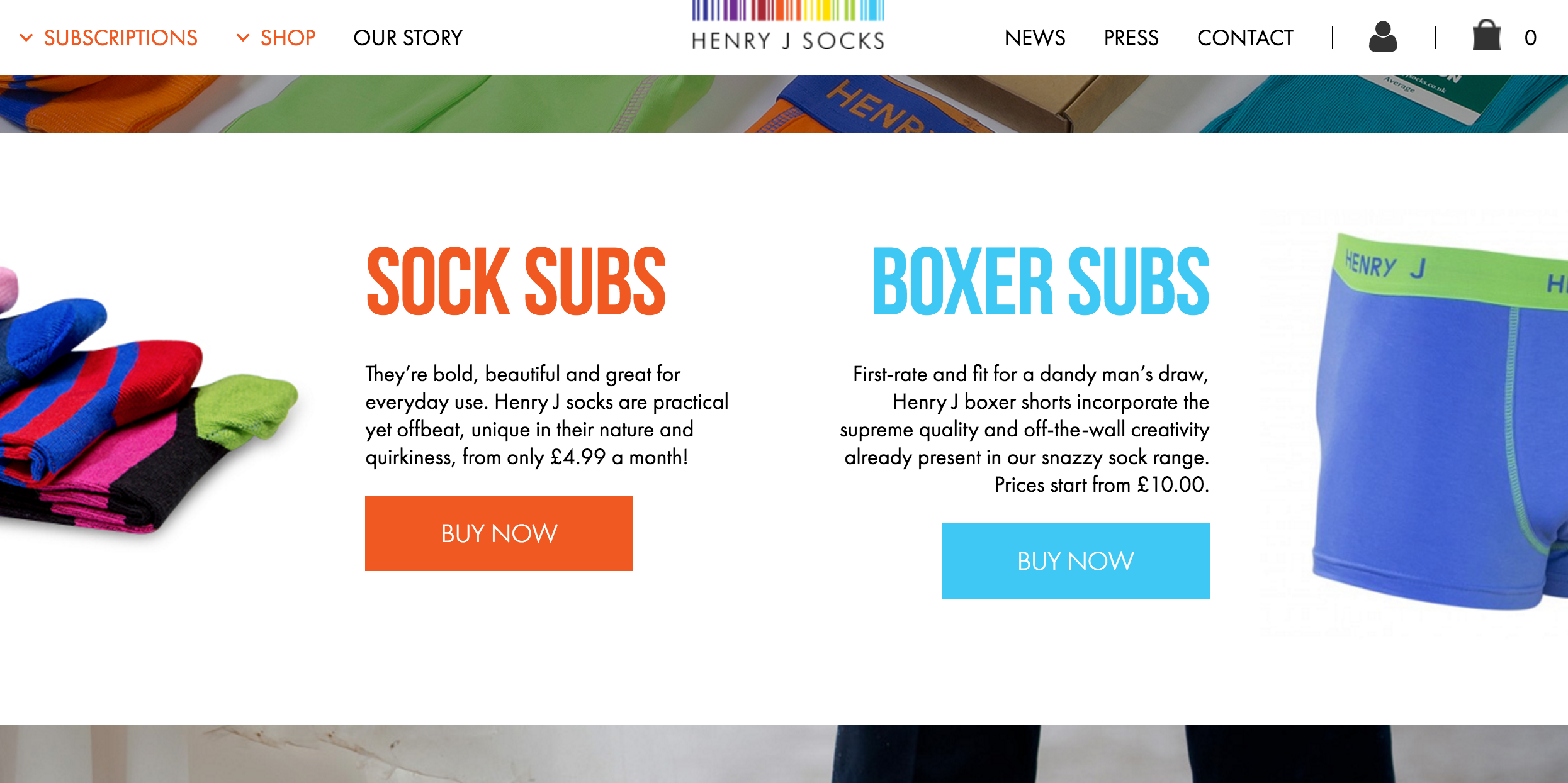Pricing for both options is visible in the copy, and the buttons lead interested shoppers to full details.