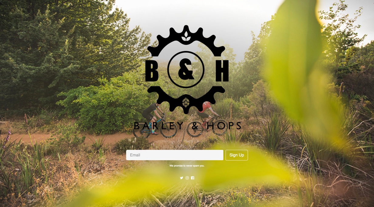 An example of a Coming Soon page used by Barleyandhops.co.za