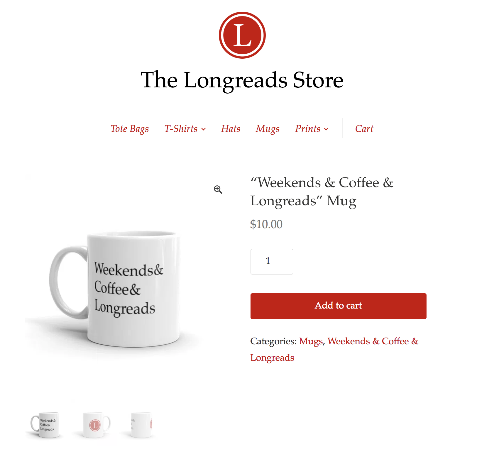 Longreads coffee mug