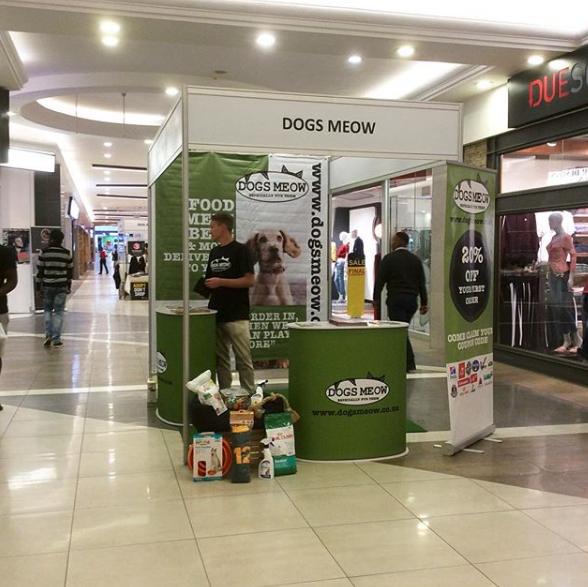 Promoting dogsmeow.co.za at the local mall