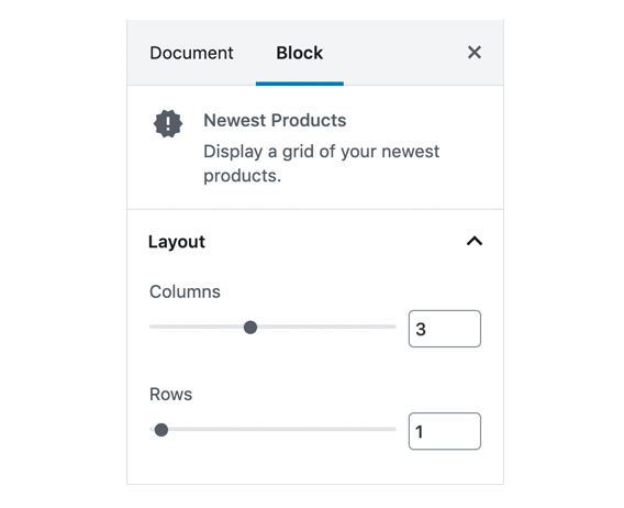 Arrange the layout into a specific number of rows and columns, and order the products by a variety of options like newness, price, rating, sales, etc.