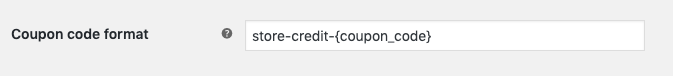 customize the coupon code format