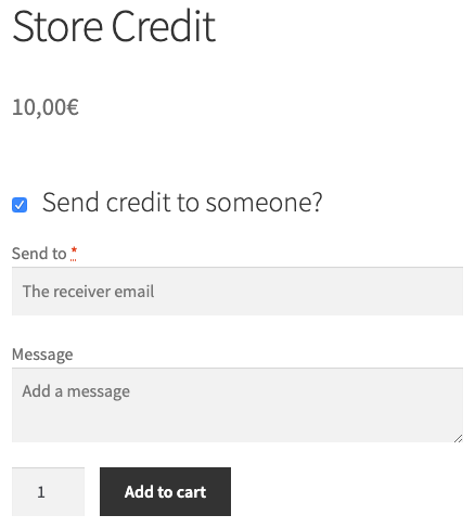 Store Credit product