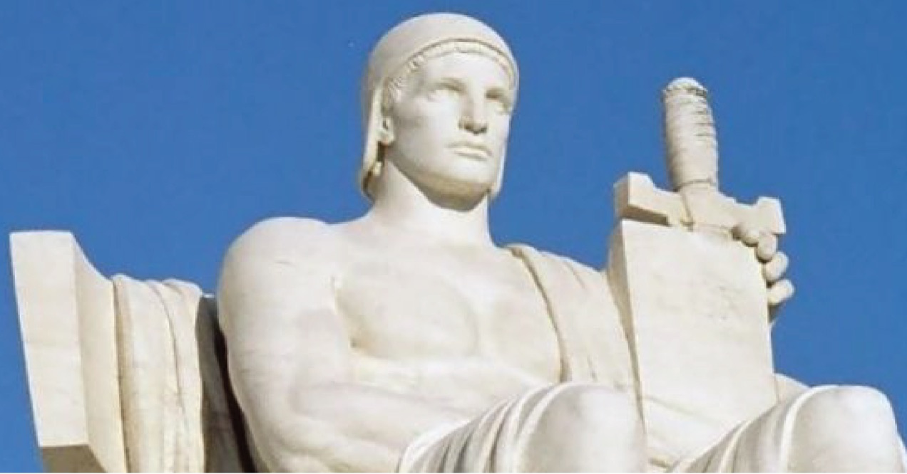Statue located outside the US Supreme Court.