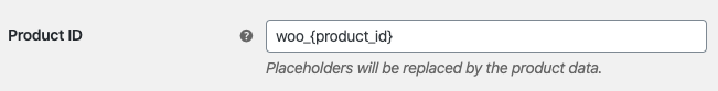 Customize the ID of the products