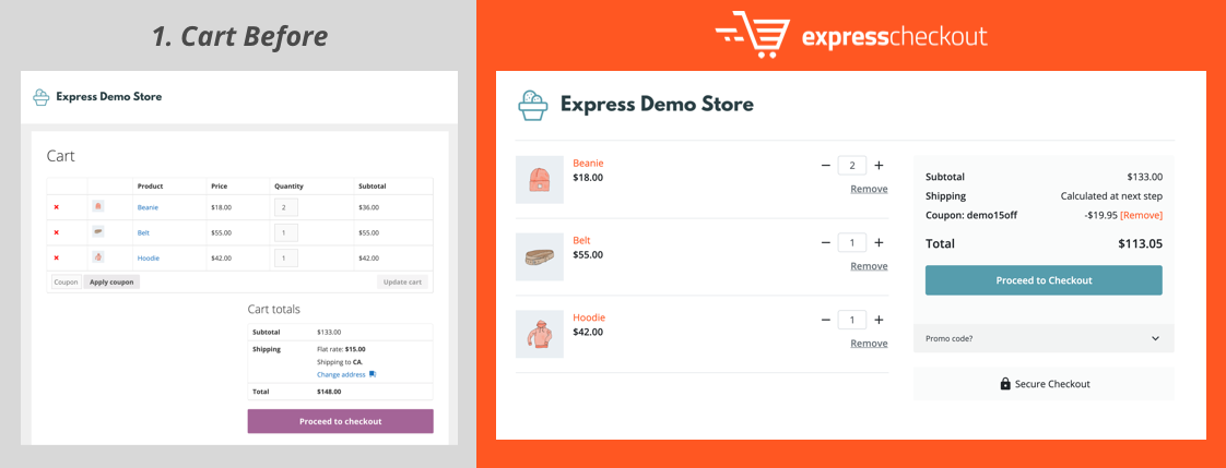 Cart - Express Checkout for WooCommerce