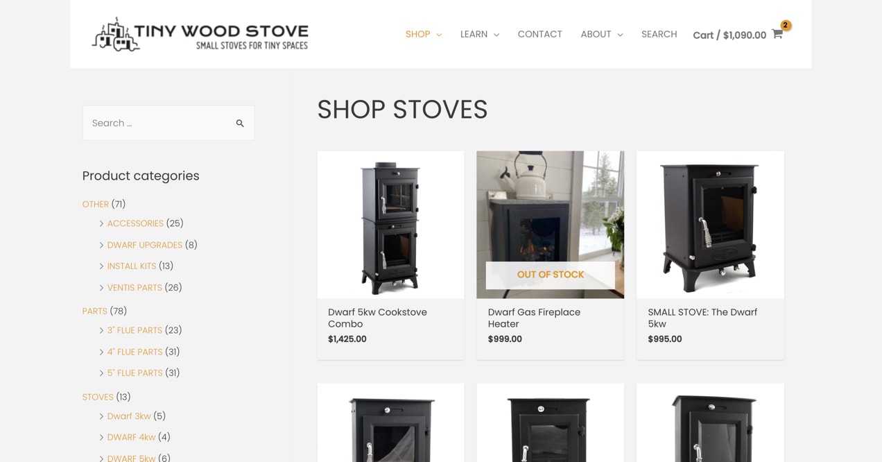Tiny Wood Stove website