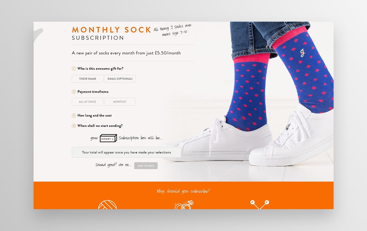 sock subscription from Henry J Socks