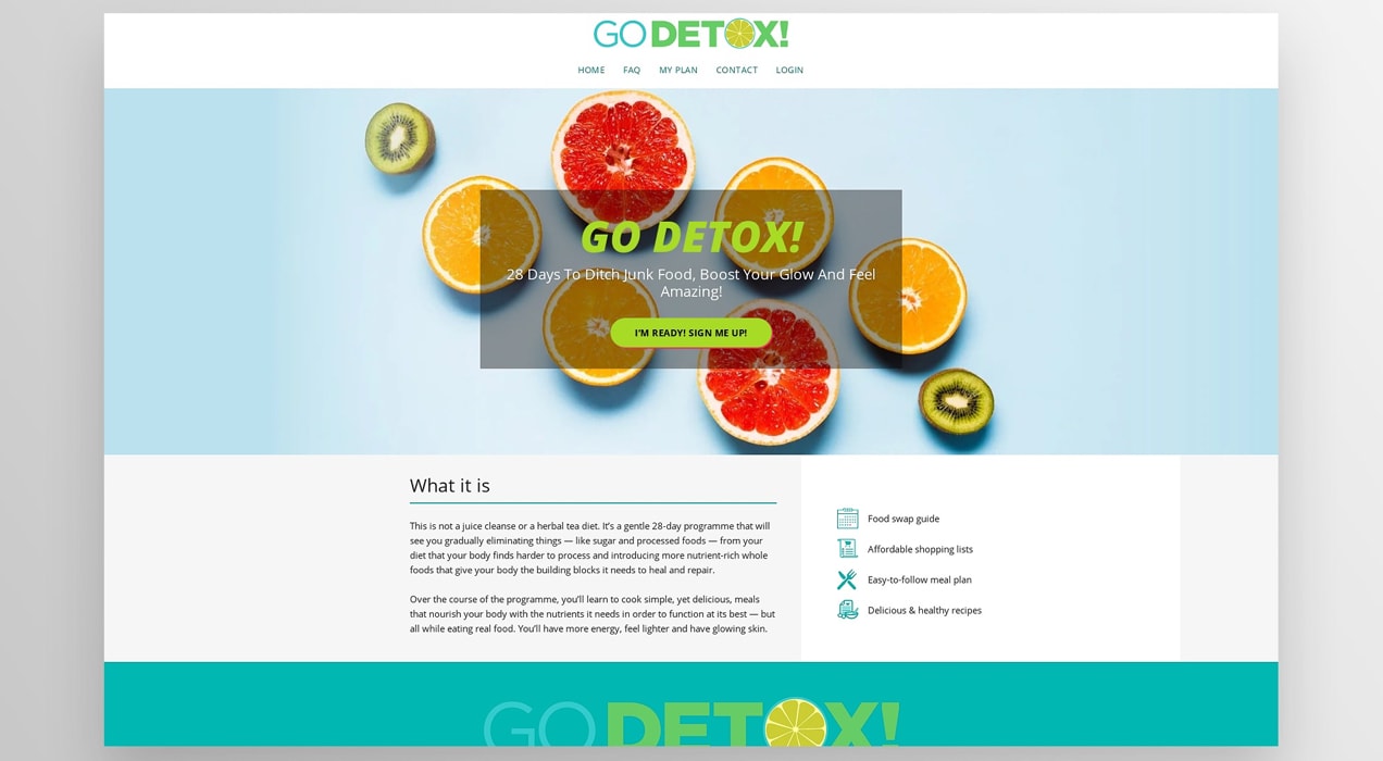 Go Detox membership website