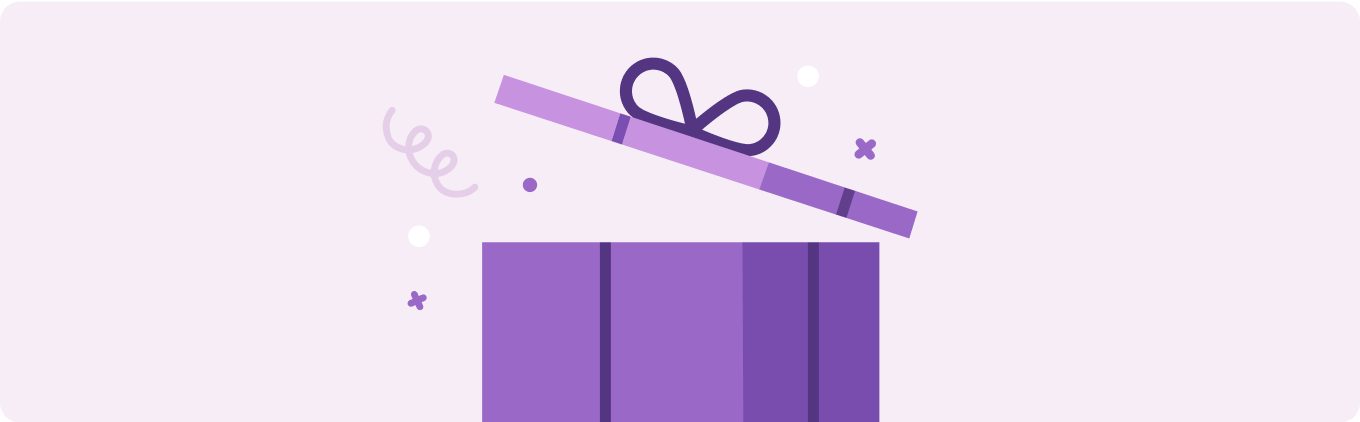 Purple gift illustration