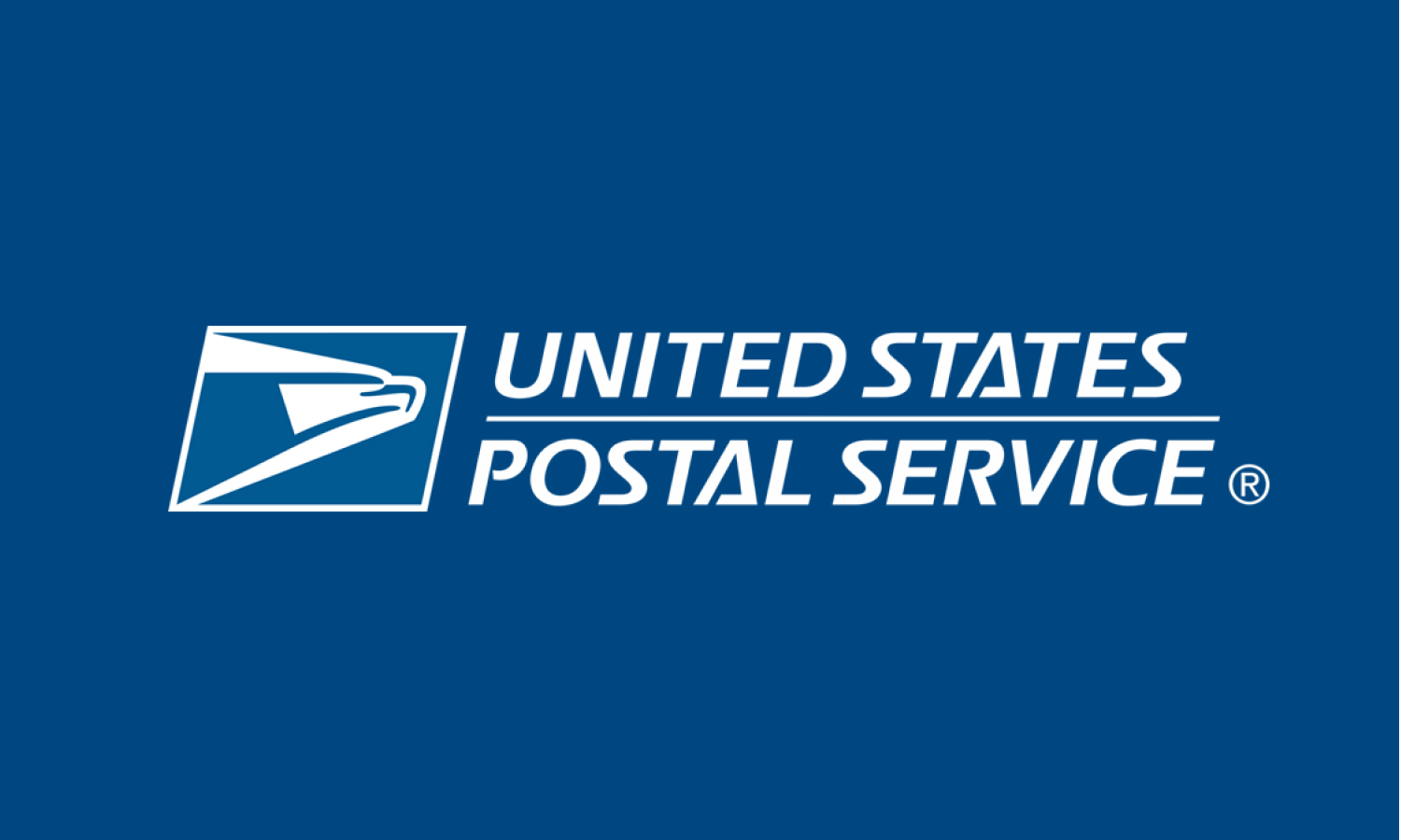 USPS logo in white on a blue background.