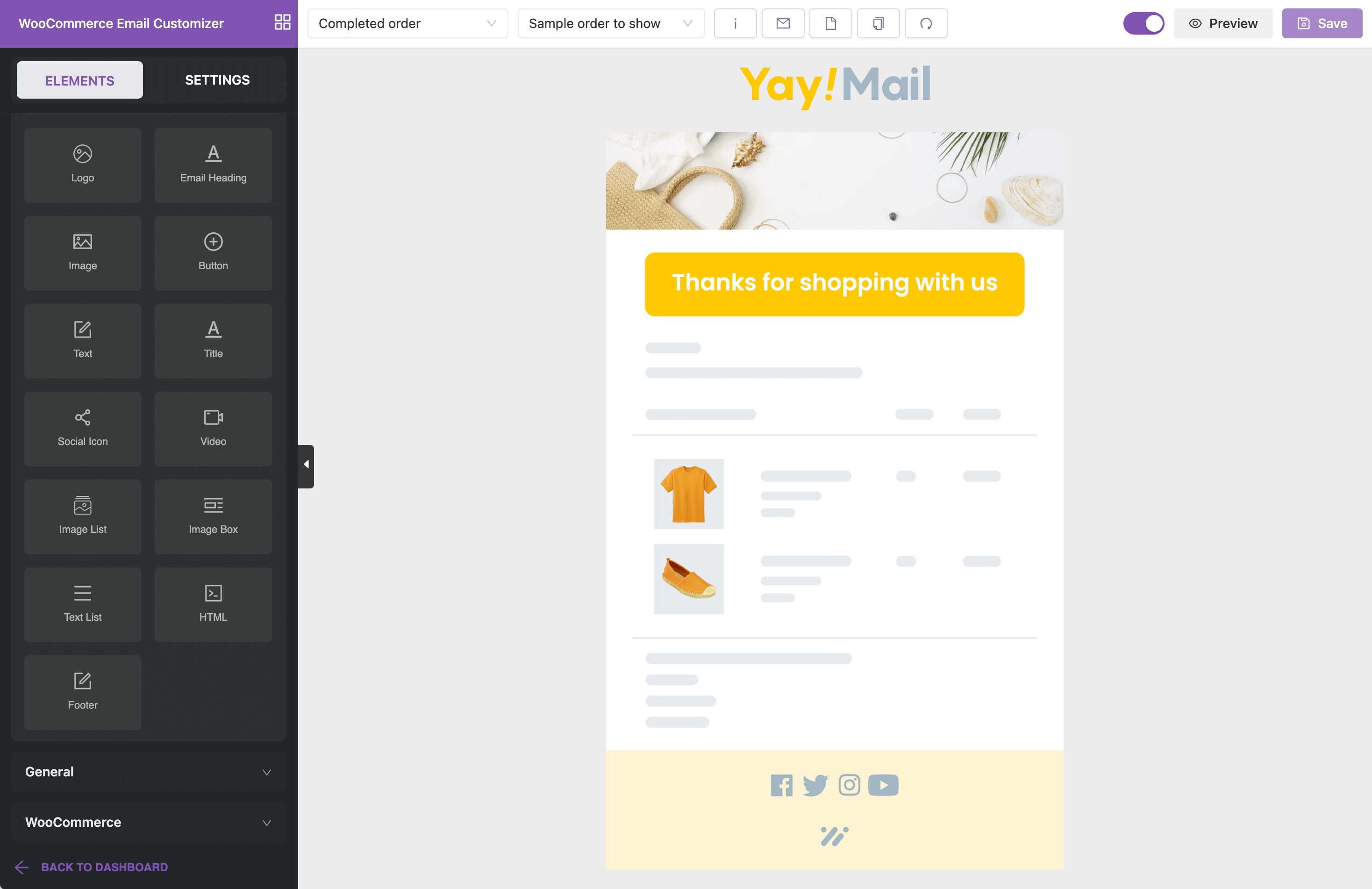 Customize WooCommerce email templates with YayMail 