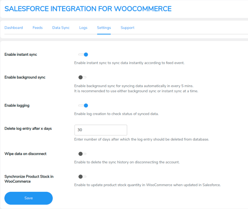 Sync product stock in WooCommerce