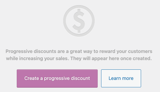 Create your first progressive discount