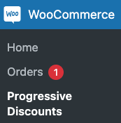 Progressive Discounts menu item