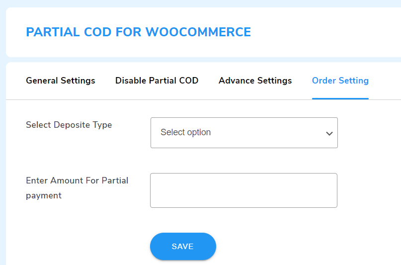 Order settings