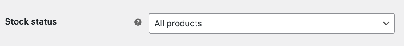 Filter the catalog products by the stock status