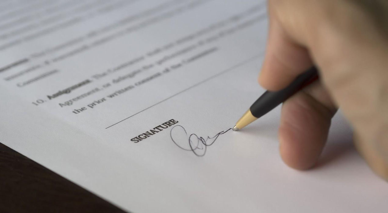 signature on a legal document