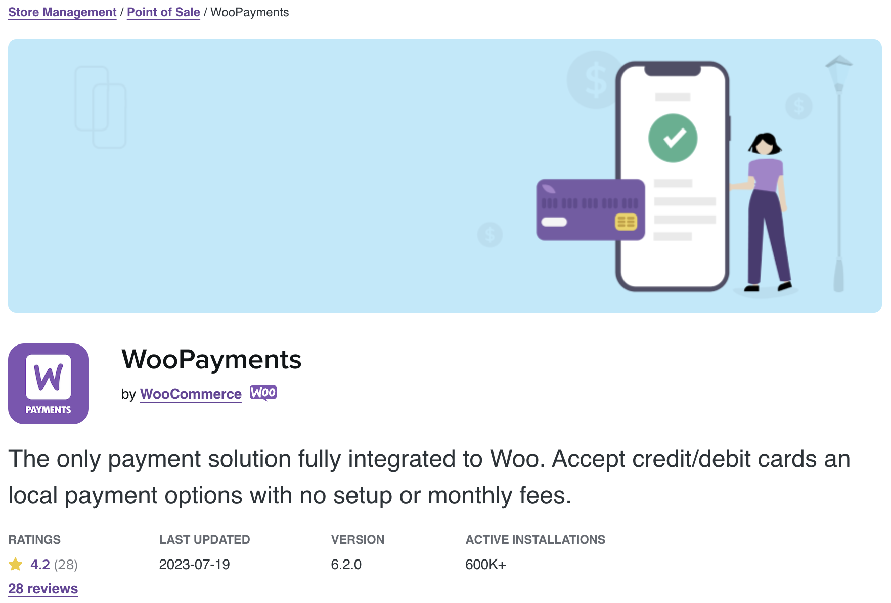 WooPayments product page