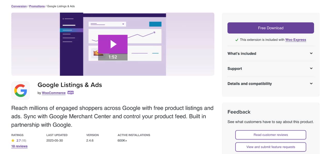 Google Listings & Ads extension
