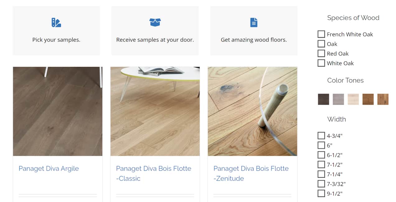 Lambright Flooring filter options
