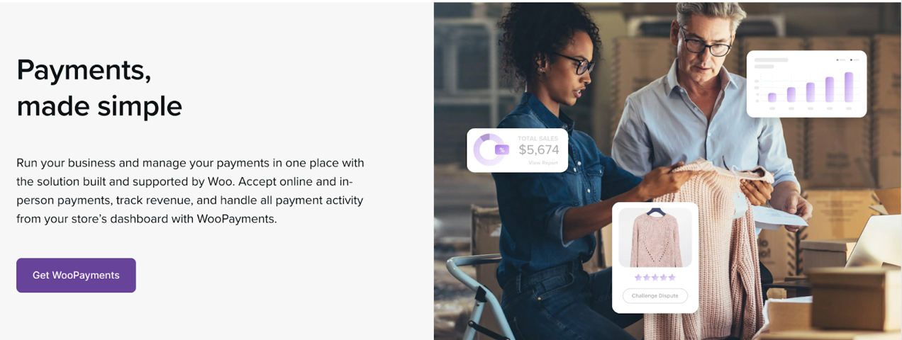 WooPayments homepage