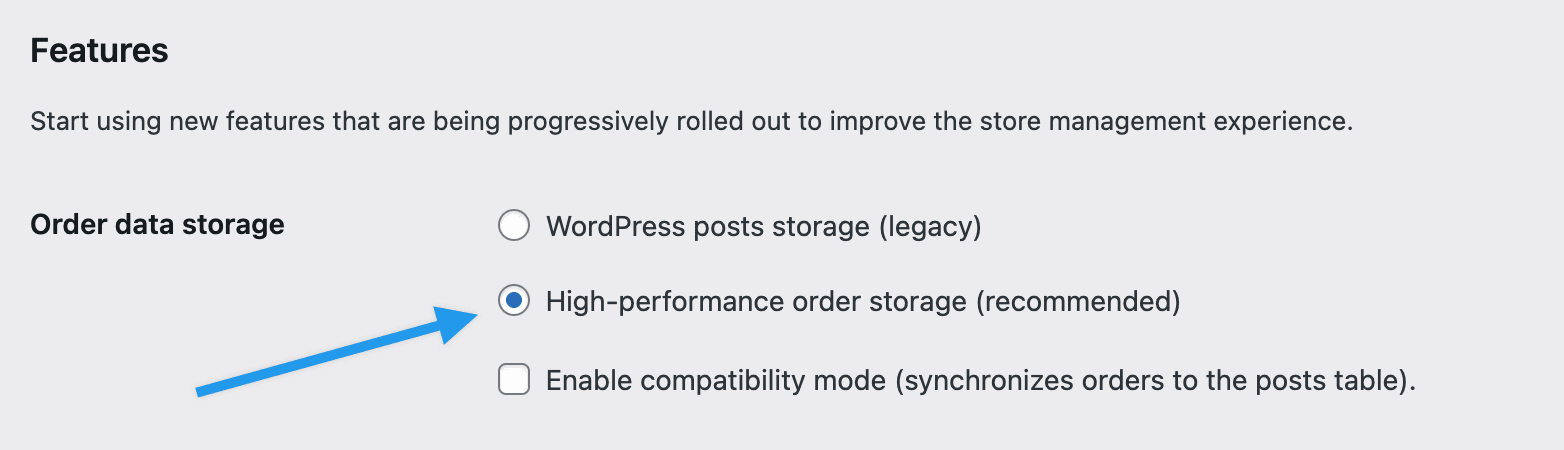 Select High-Performance Order Storage