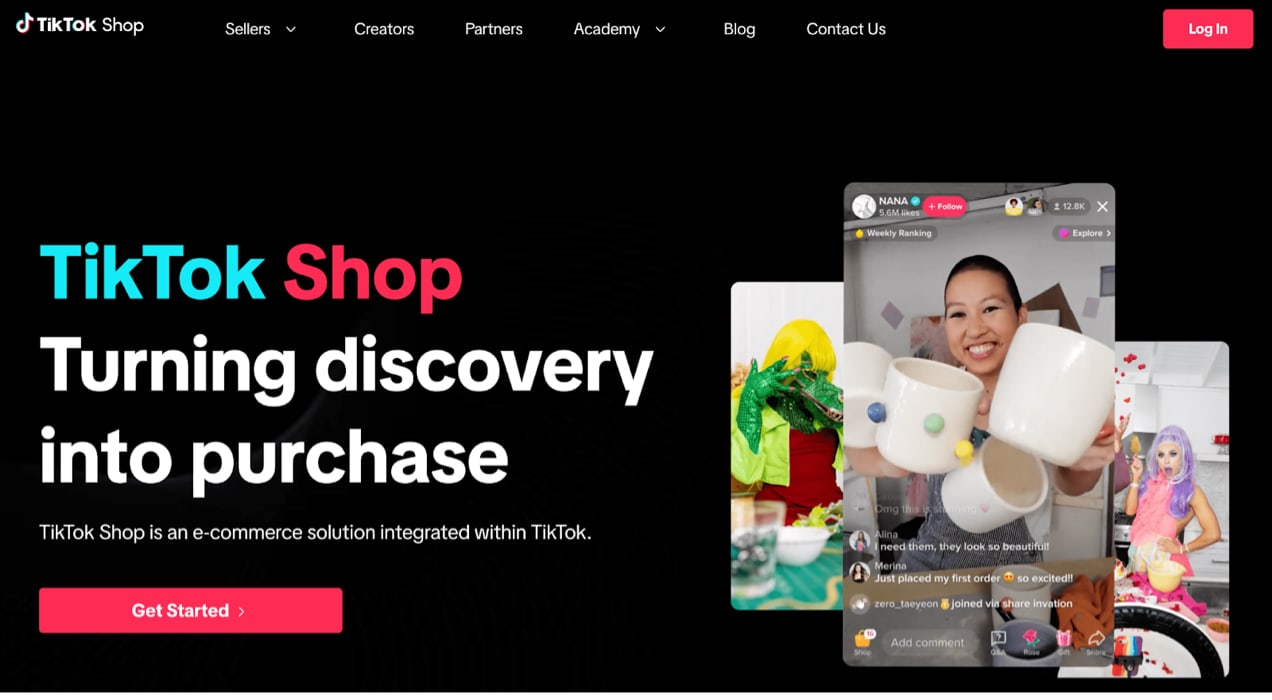 TikTok Shop homepage
