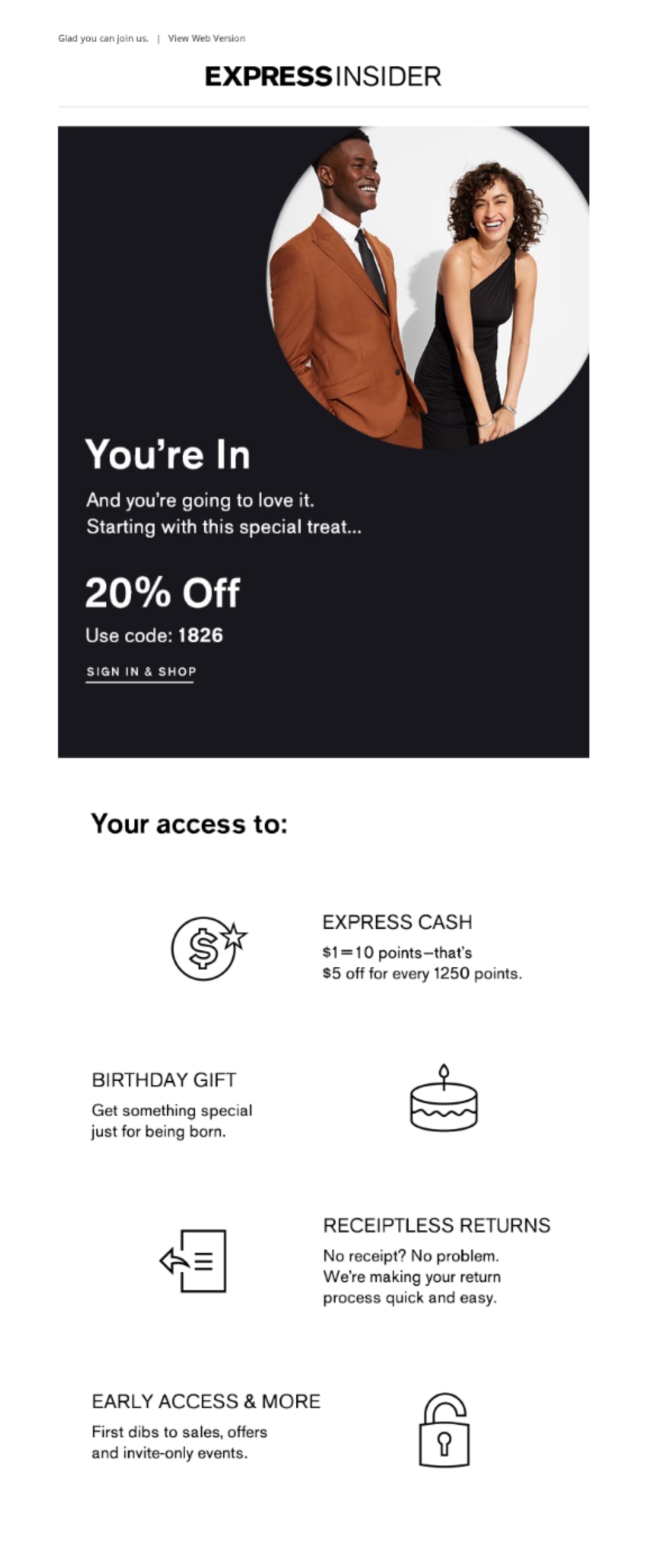 email example from Express