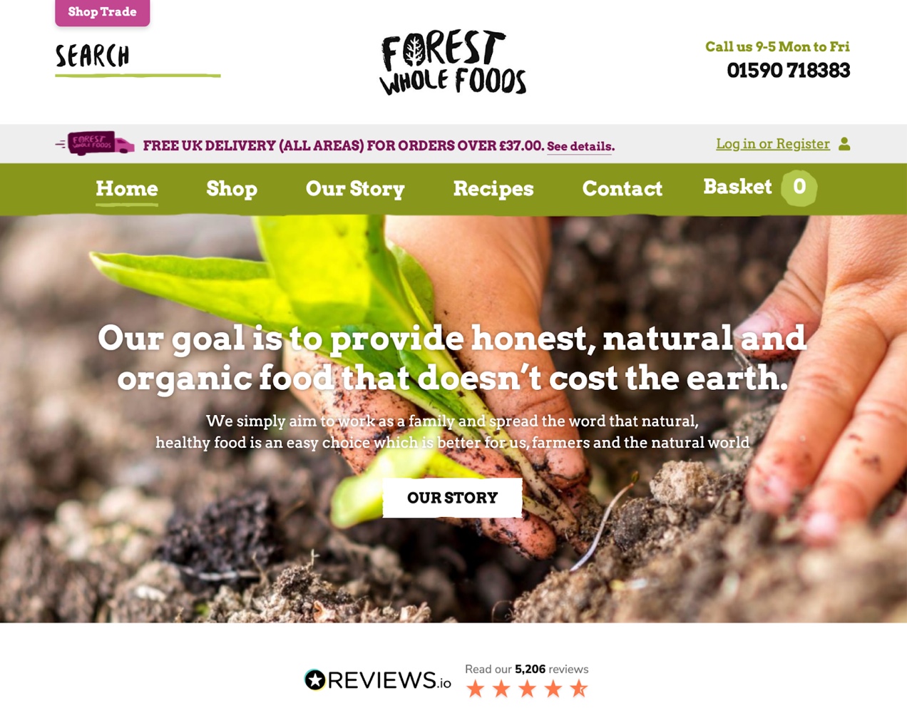 Forest Whole Foods homepage